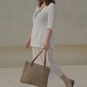 Brunette Hand Bag | Hand-Crafted & Crochet Work | Jute | Brown