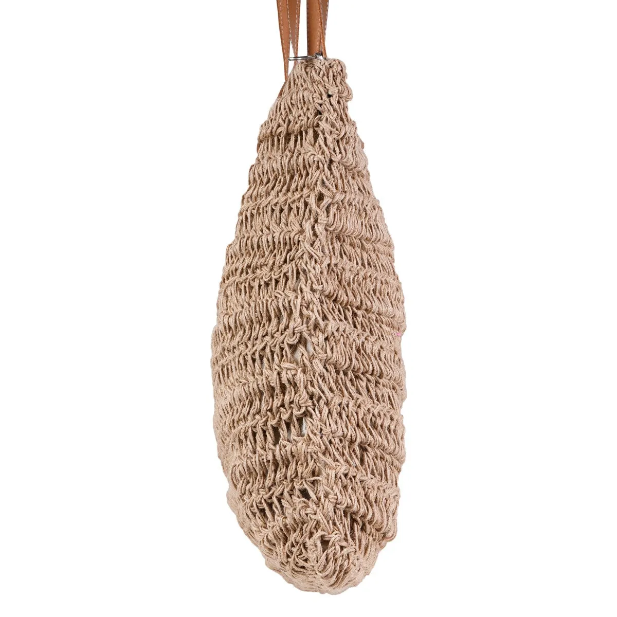 Brunette Hand Bag | Hand-Crafted & Crochet Work | Jute | Brown