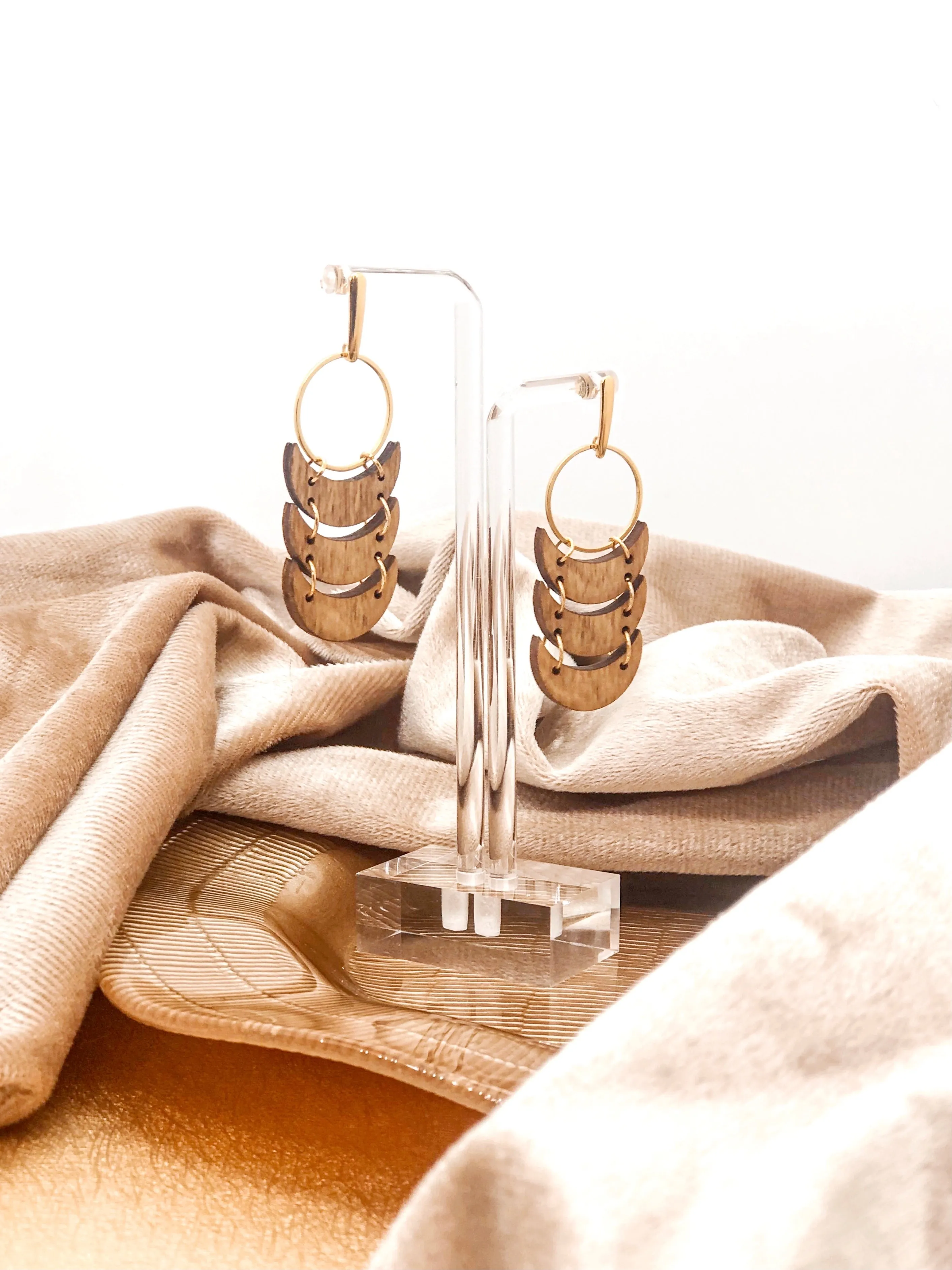 Celestial Wood Earrings | MOONLINK