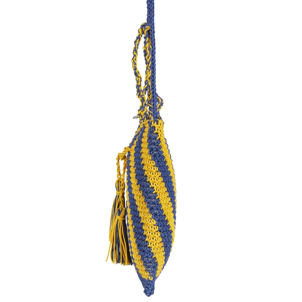 Classic Mini Sling Bag | Hand-Crochet | Cotton | Mustard Yellow