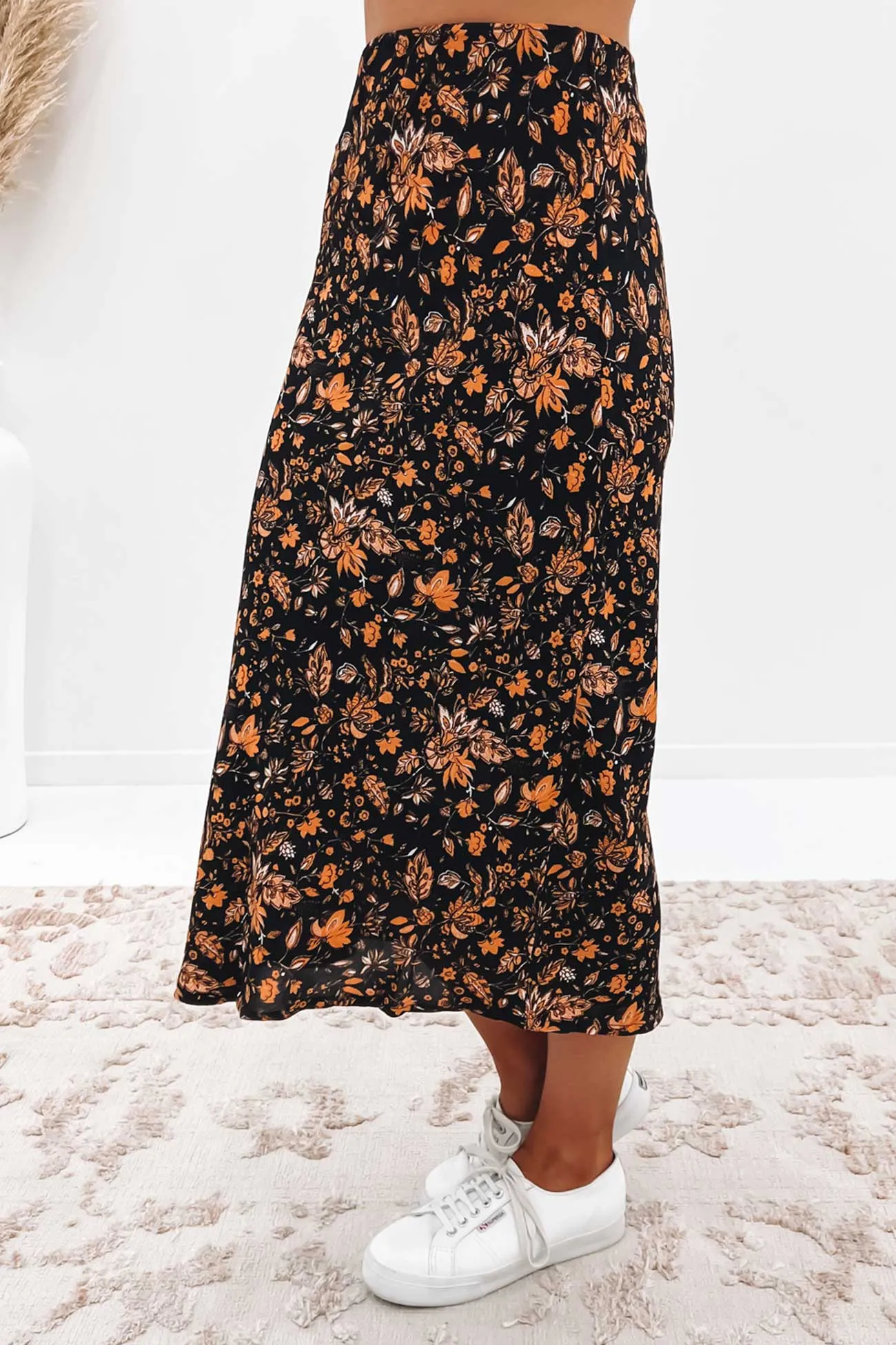 Cleo Floral Midi Skirt Print