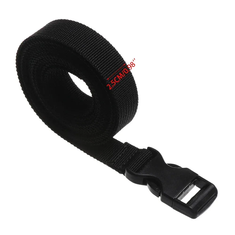 Color: Yellow - 0.5-3M Black Durable Nylon Travel Tied Cargo Tie