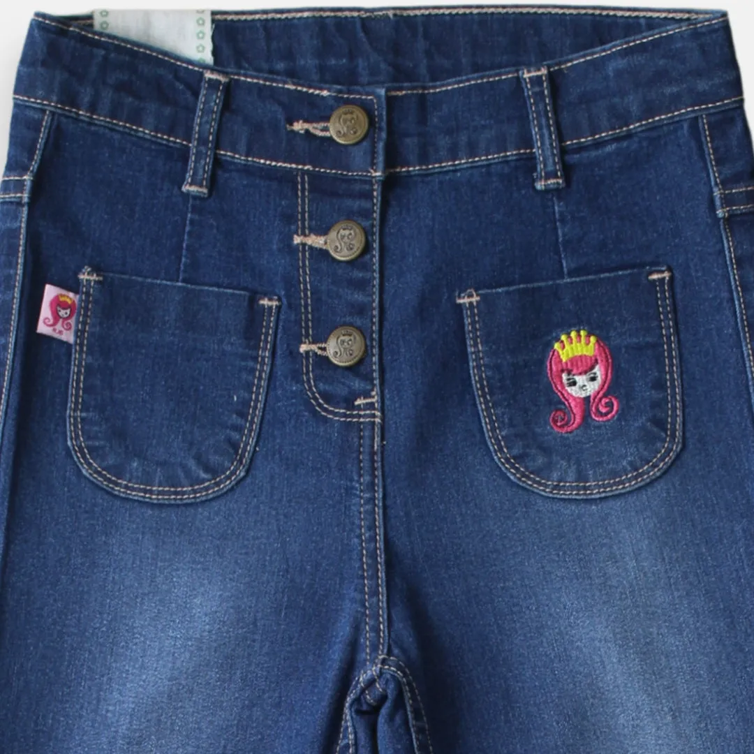 Culottes/ Kulot Panjang Denim Anak Perempuan Navy/ Rodeo Junior Girl Freedom