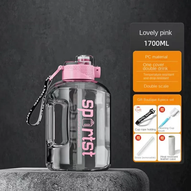 Durable 1700ml Sports Water Bottle for Hydration on the Go