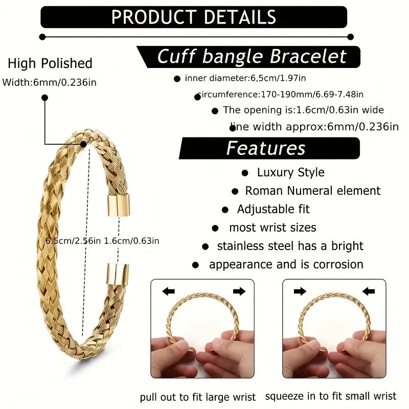 Durable 316L Stainless Steel Punk Style Crown Bracelet for Men | Metal