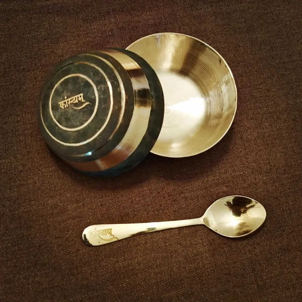 Durable Kansa/Bronze Dinner Set of 6 | Rich Indian Traditional Dining Ware
