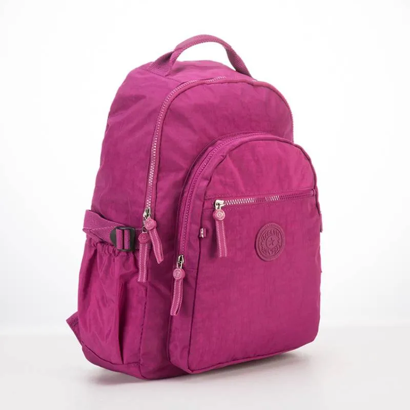 Large Nylon Backpack for Women Lightweight Multi-pocket Backpack Purse Travel Daypack