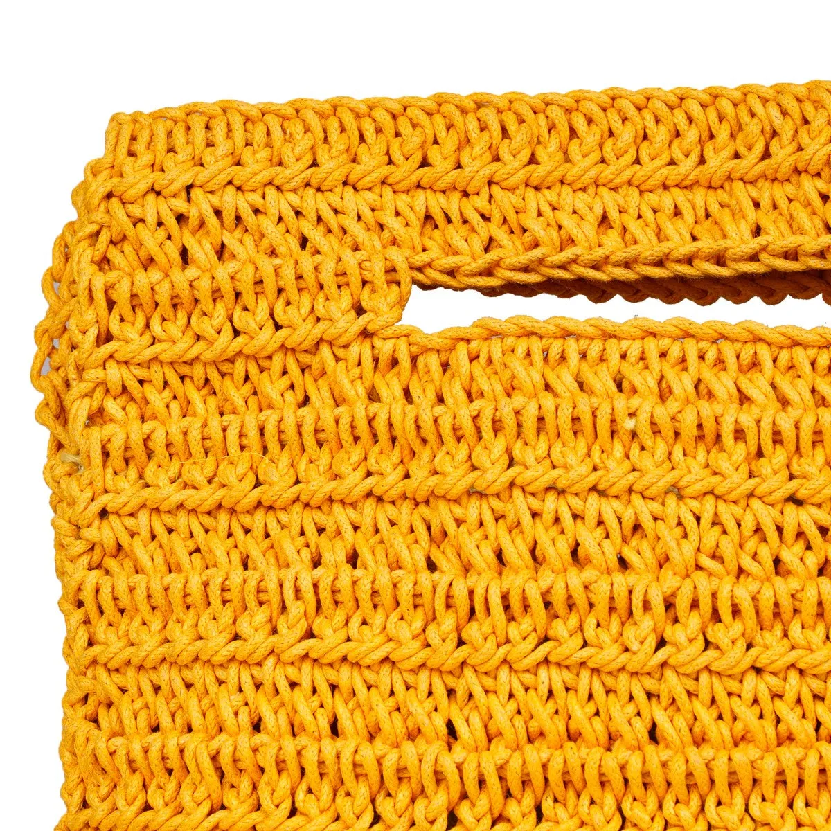 Miniature Clutch Bag | Hand-Crochet | Cotton Yarn | Mustard Yellow
