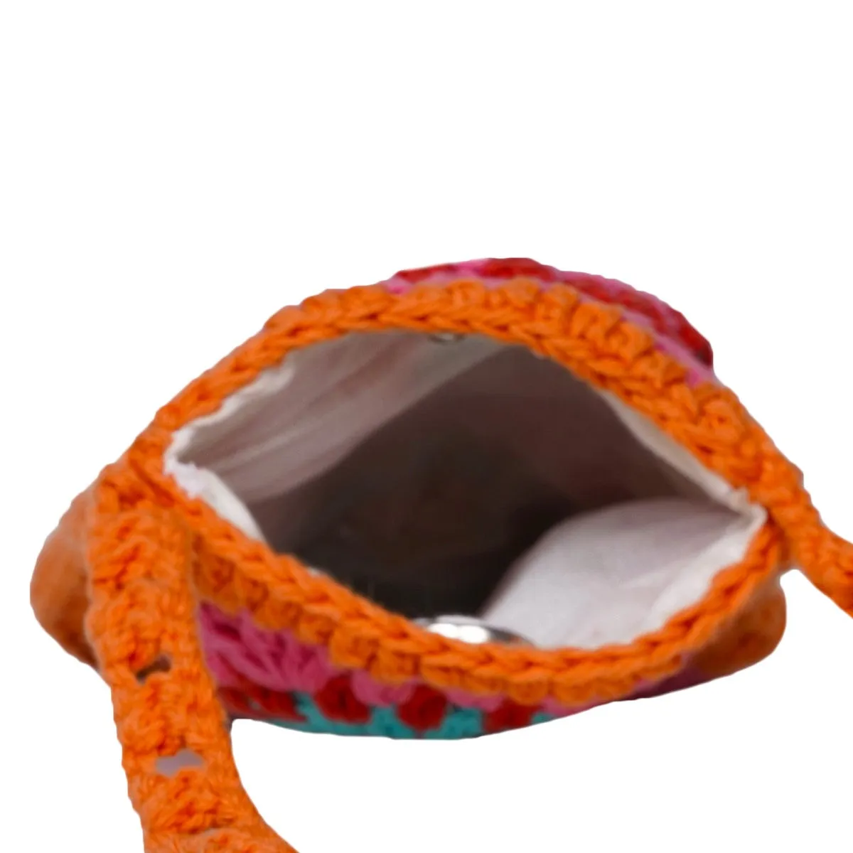 Mobile Mini Sling Bag | Hand-Crochet | Cotton Yarn | Multi-Colour