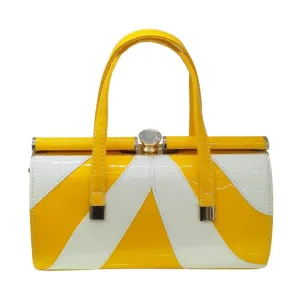 Patent Leather Top Handle Bag