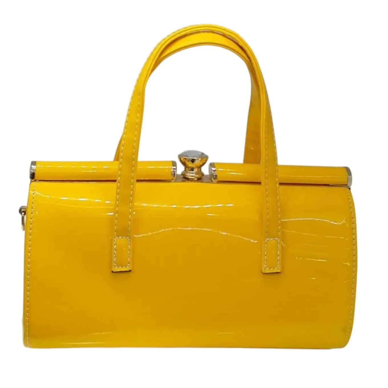Patent Leather Top Handle Bag
