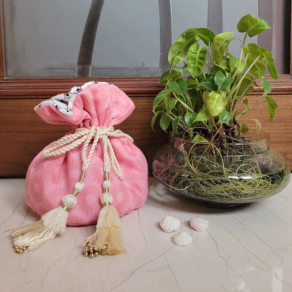 Pink Potli Bag for Women | Hand-Crafted | Chic and Durable