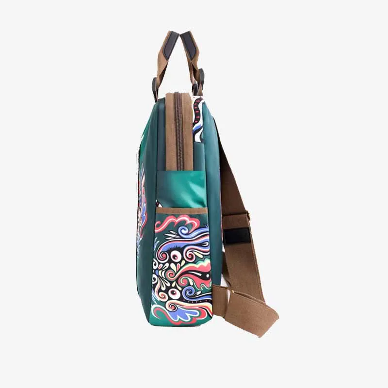 Stylish Printed Backpack Lightweight Durable Nylon Commuting Bag For Women