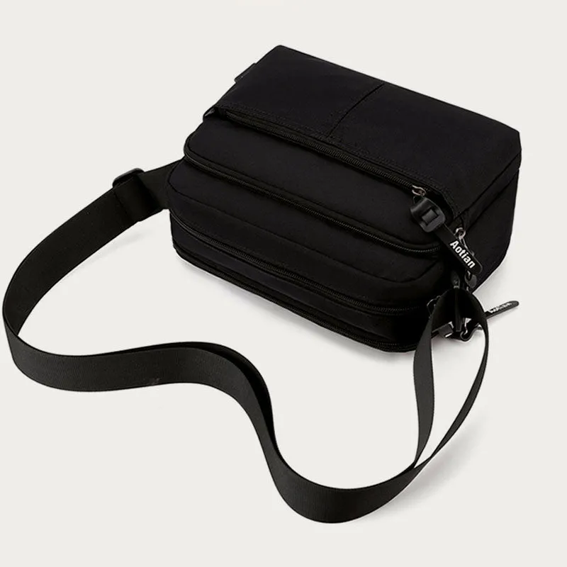 Unisex Lightweight Casual Crossbody Bag Multi-Pocket Durable Shoulder Bag Purse