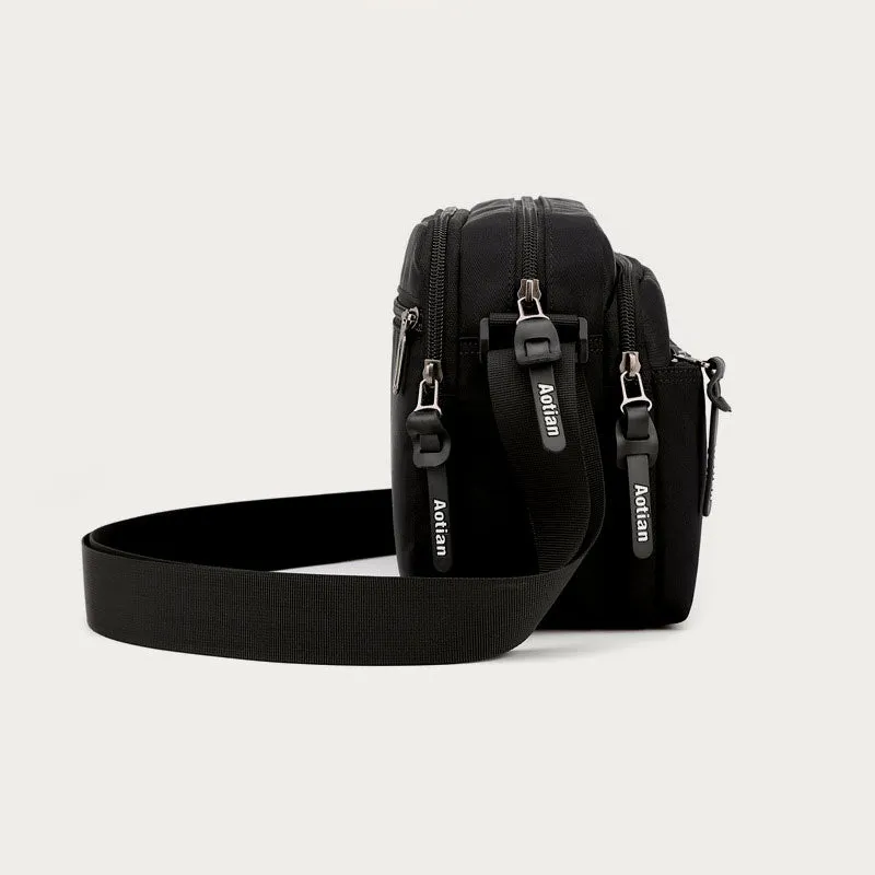 Unisex Lightweight Casual Crossbody Bag Multi-Pocket Durable Shoulder Bag Purse