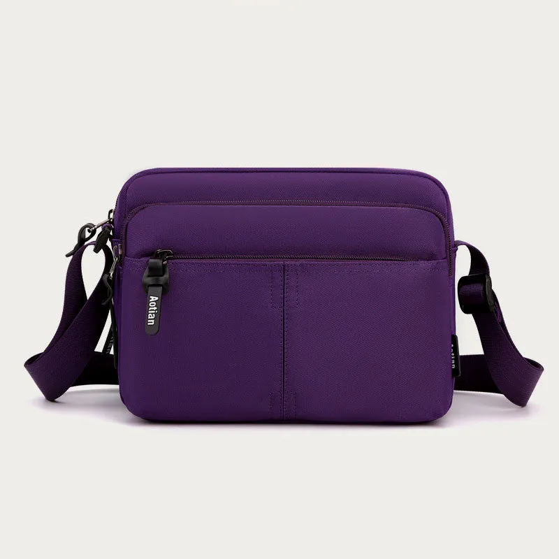 Unisex Lightweight Casual Crossbody Bag Multi-Pocket Durable Shoulder Bag Purse